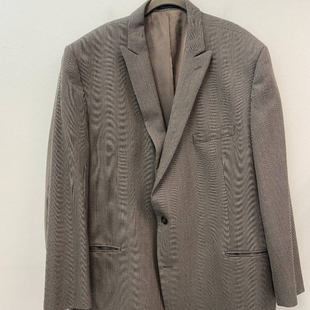 Calvin Klein 50L Gray And Brown Men's Sport Coat